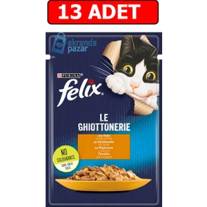 Felix Tavuklu Yaş Kedi Maması 85GR 13 Adet Pouch Kedi Konserve Kedi Islak Maması