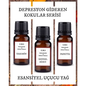 Yasemin, Sandal Ağacı, Papatya Esansiyel Uçucu Buhurdanlık Yağı Difüzör Esansı 3 x 10 ml