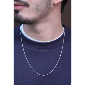 Gümüş Renkli Paslanmaz Çelik Italyan Zincir Kolye