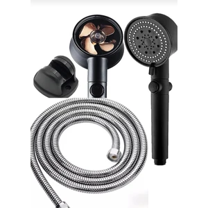Kaşbaşı Home Turbo  Pervaneli   5 Fonksiyonlu  Duş Başlığı  Krom Duş Hortumu 150 cm Ve Mafsal Set