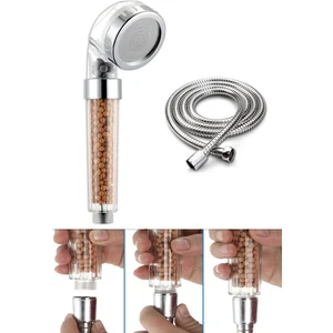 Kaşbaşı Home Filtreli Ve Su Tasarruflu Arıtmalı Duş Başlığı Seti Boncuklu Başlık Hortum Ve Mafsal Set