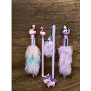 Unicorn ve Flamingo Süslü Kalem Seti Lüx