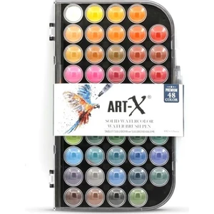 Art-X 48 Renk  Tablet Suluboya Seti - Su Hazneli Fırça