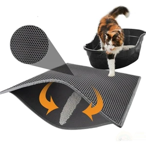 Kedi Tuvalet Önü Kum Toplayıcı Temizleyici Elekli Gri Paspas