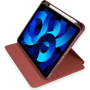 M.TK Moveteck iPad Air 4 2019 10.9 Kalem Tutuculu Kılıf 360 Dönen Standlı Uyku Modlu Folio 360 Derece Dönen Şeffaf Arka Kapak
