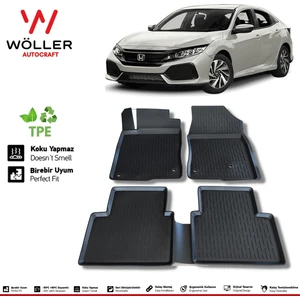 Honda Civic Fc5 Paspas 2016 2021 Arası 3D Havuzlu Wöller Paspas