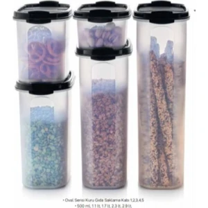 Oval Set 5li Saklama Kabı