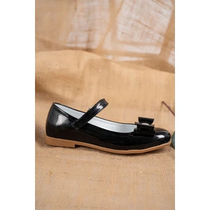 Fiyonklu Siyah Kız Çocuk Babet