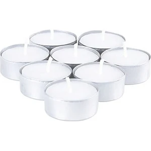 Tea Light Beyaz Yuvarlak Mum 32'li