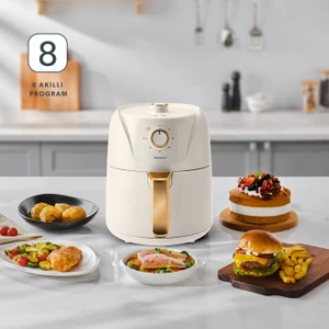 Airfryday 2504H 8 Farklı Programlı Airfryer 4,3 Lt Yağsız Fritöz
