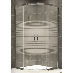 Duşakabin Oval Çizgili 5 mm H.190