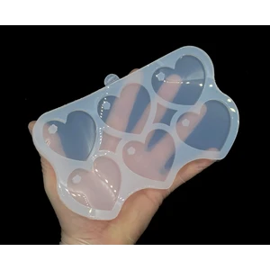 Epoksi Silikon Kalıp / 6lı Kalp Kalıbı