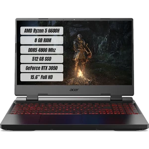 Nitro 5 AN515-46 AMD Ryzen 5 6600H 8GB 512GB SSD RTX3050 Freedos 15.6" FHD 144 Hz Taşınabilir Bilgisayar NH.QGXEY.001
