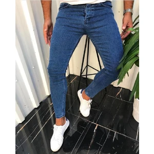 Moda Fine Erkek Mavi Denım Slimfit Likralı Jean Kot pantolon
