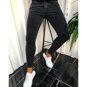 Moda Fine Erkek Füme Tırnaklı Denım Slimfit Likralı Jean Kot pantolon