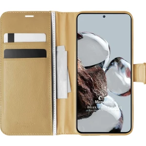Xiaomi Mi 12T Kılıf Delux Leather Wallet Gold