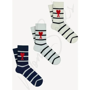 Mono Socks 3'lü Kalp Desenli Sevgililer Gününe Özel Çorap