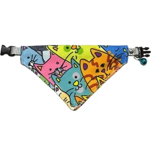 Coco Pet Desenli Fular Bandana Kedi Tasması