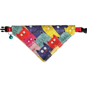Coco Pet Desenli Fular Bandana Kedi Tasması