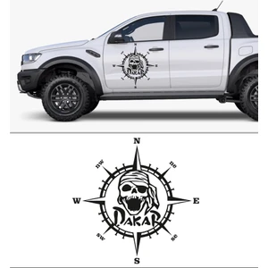 Melek Pazarı Dakar Pusula Off Road Araba STICKER-S1820
