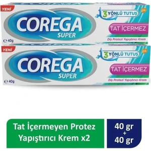 Süper Tat Içermez Diş Protez Yapıştırıcı Krem 40 gr x 2 Adet