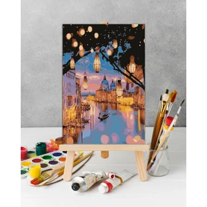 Sayılarla Boyama Seti Venedik Akşamı 40x50 cm Akrilik Boya ve Fırça ile Sanat Keyfi