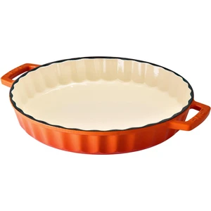 Döküm Yuvarlak Rosto ve Fırın Tepsisi Edition Serisi Döküm Demir Yekpare Çift Kulplu ÇAP(Ø)30CM. - Turuncu