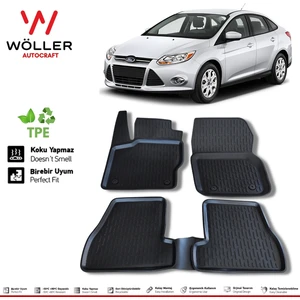 Ford Focus 3 Paspas 2010 2014 Arası 3D Havuzlu Wöller Paspas