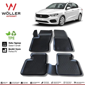 Fiat Egea Paspas 2015 2024 Arası 3D Havuzlu Wöller Paspas