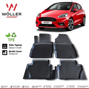 Ford Fiesta Paspas 2018 Sonrası 3D Havuzlu Wöller Paspas