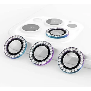 IPHONE 14 Pro/14 Pro Max Taşlı Gökkuşağı Kamera Koruyucu