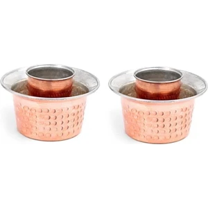 2'li Bakır Ehlikeyf - El Yapımı 2 Ehli Keyf Kahramanmaraş Çekiç Dövme Rakı Bardaklık Ehl-I