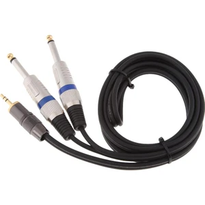 Çift 6.35MM 1/4 Inç Erkek Ila 3.5mm 1/8 Inç Erkek Stereo Ses Adaptörü Genişletici (Yurt Dışından)