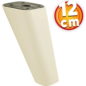 Lüks Mobilya Kanepe Sehpa Tv Ünitesi Koltuk Ayağı 12 cm Krem Oval Baza Ayak