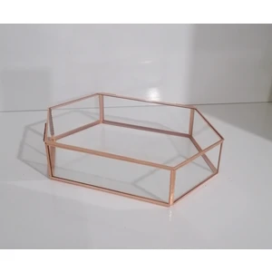Resital Online Altıgen Cam Kutu 25 x 15 x 7 cm