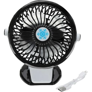 Mini Taşınabilir Sessiz USB Ücret Fan Masası USB Fan Klipli Siyah + Beyaz (Yurt Dışından)