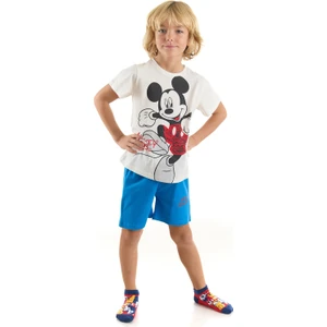 Mickey Mouse  Erkek Çocuk Tişört ve Şortlu Pijama Takımı 20980