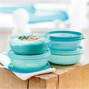 新品未使用！Tupperware 食品保存容器 水色 Tupperware Buzdolabı Saklama Kabı 300 ml 4 Lü Fiyatı