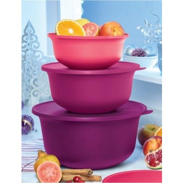 Tupperware Aloha 3 Lü Set Saklama Servis Hazırlık Kabı Fiyatı