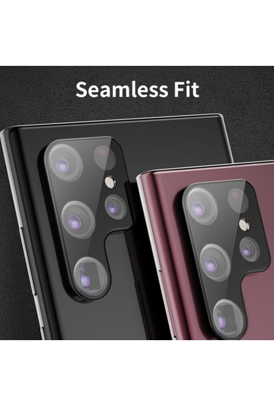 Microsonic Samsung Galaxy S23 Ultra Kamera Lens Koruma Camı V2 Siyah