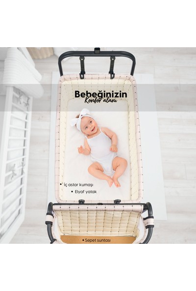bebelow Safir Anne Yanı Sallanır Hamak Beşik