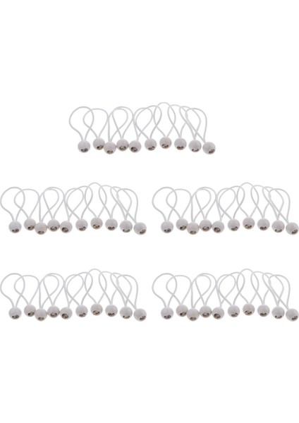 50 Adet 16CM Ağır Hizmet Tipi Top Bungee Kordon Kravat Kanopi Kayışları Beyaz (Yurt Dışından)