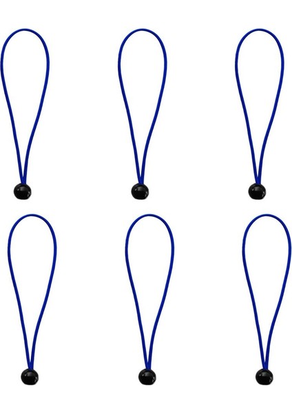 6parça 15CM Güçlü Dayanıklı Top Bungee Kordon Muşamba Kanopi Bağları Elastik Kayışlar Mavi (Yurt Dışından)