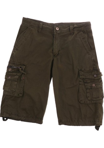 Mens Şort Pamuk Yaz Pantolon Açık Kamp Yürüyüş 36 36 Yeşil Için Kısa Pantolon (Yurt Dışından)