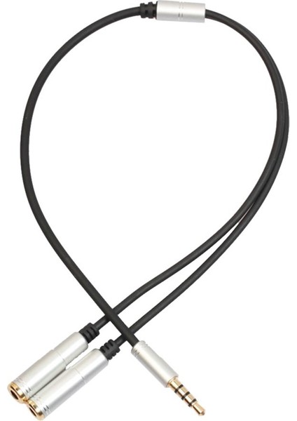 3,5mm 1 Erkek Kriko Tıkacı 2 Dişi Soket Y'yi Ayırıcı Kablo Adaptörü (Yurt Dışından)