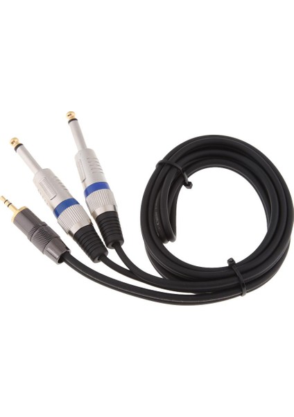 5ft Altın Kaplama 3.5mm 1/8 "trs - Çift 6.35MM 1/4" Ts Splitter (Yurt Dışından)