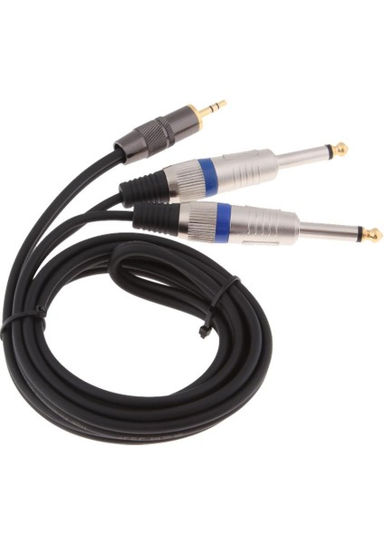 5ft Altın Kaplama 3.5mm 1/8 "trs - Çift 6.35MM 1/4" Ts Splitter (Yurt Dışından)