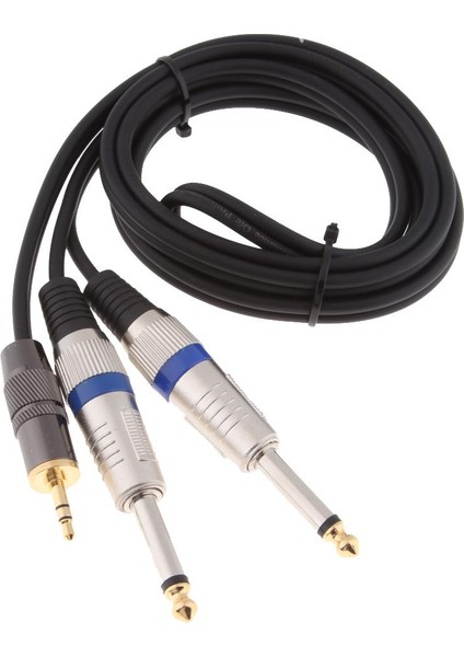 5ft Altın Kaplama 3.5mm 1/8 "trs - Çift 6.35MM 1/4" Ts Splitter (Yurt Dışından)