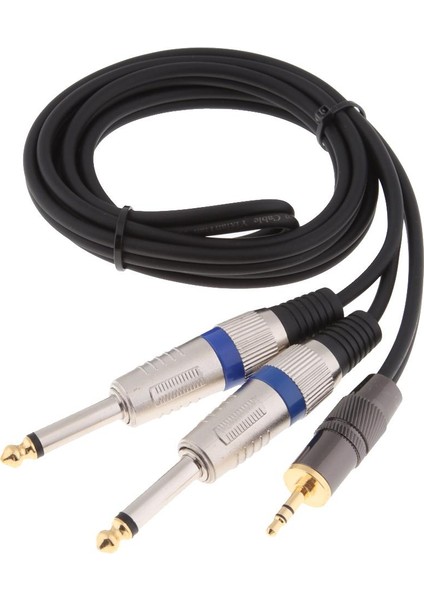 5ft Altın Kaplama 3.5mm 1/8 "trs - Çift 6.35MM 1/4" Ts Splitter (Yurt Dışından)