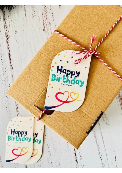 Doğum Günü Etiketi Happy Birth Day Etiketi -Doğum Günü Kutlama Hediye Paketi Etiketi 25 Adet